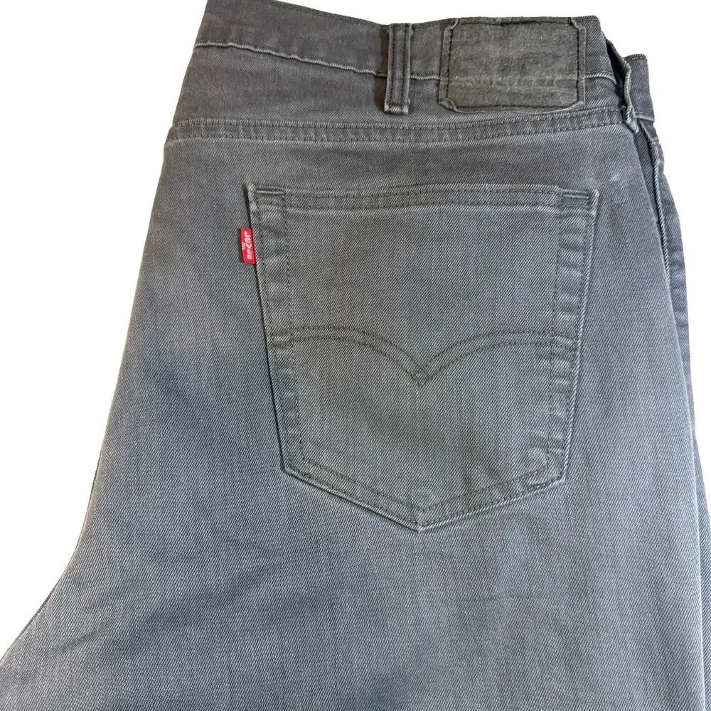 Levi's 541 Athletic Taper Jeans Mens 40x34 Gray Denim  SPOTS Red Tab